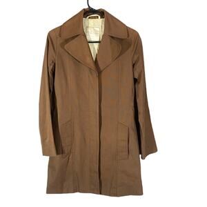 Talula Babaton Brown Cotton Collared Jacket Women Sz XS